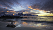 Photo: dd011320       Sunset, Haukland Beach, Lofoten, Norway
